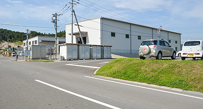 社員駐車場